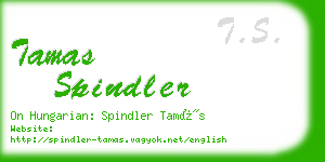 tamas spindler business card